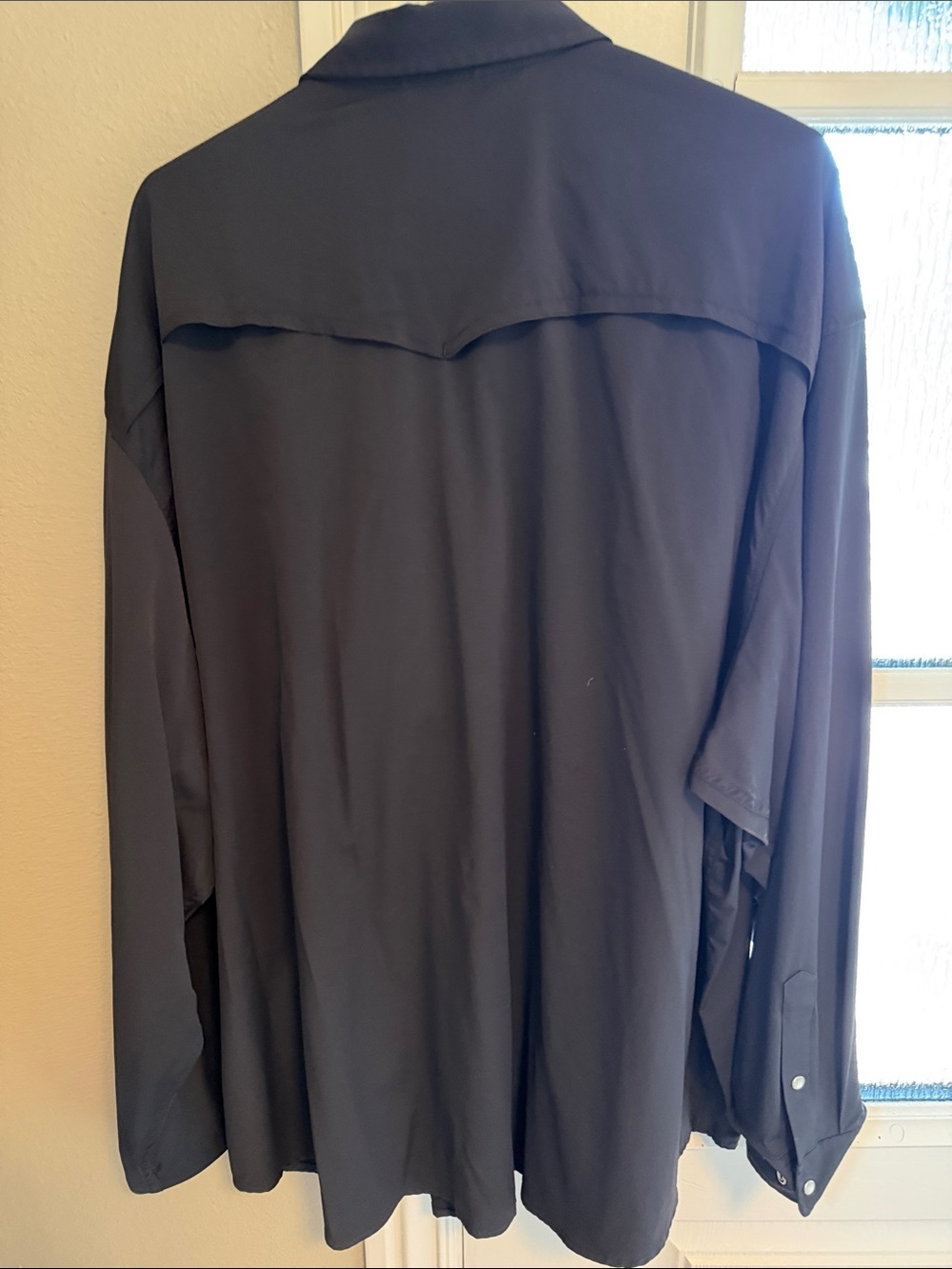 Poncho Men's Black Button-Up Shirt - Picture 4 of 4